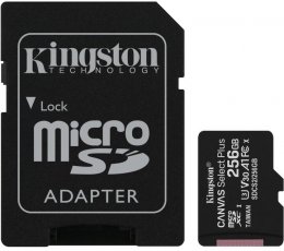 Kingston CANVAS SELECT PLUS/ micro SDXC/ 256GB/ UHS-I U3 /  Class 10/ + Adaptér  (SDCS2/256GB)