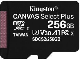 Kingston CANVAS SELECT PLUS/ micro SDXC/ 256GB/ UHS-I U3 /  Class 10  (SDCS2/256GBSP)