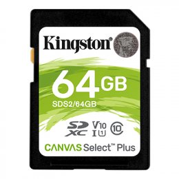 Kingston Canvas Select Plus U1/ SDXC/ 64GB/ UHS-I U1 /  Class 10  (SDS2/64GB)