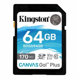 Kingston Canvas Go Plus/ SDXC/ 64GB/ UHS-I U3 /  Class 10  (SDG3/64GB)