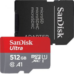 SanDisk Ultra/ micro SDXC/ 512GB/ 150MBps/ UHS-I U1 /  Class 10/ + Adaptér  (SDSQUAC-512G-GN6MA)