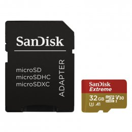 SanDisk Extreme/ micro SDHC/ 32GB/ UHS-I U3 /  Class 10/ + Adaptér  (SDSQXAF-032G-GN6MA)