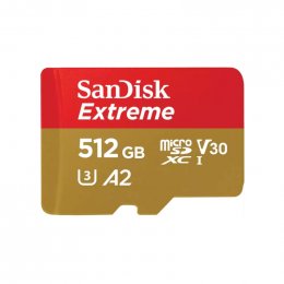 SanDisk Extreme/ micro SDXC/ 512GB/ UHS-I U3 /  Class 10/ + Adaptér  (SDSQXAV-512G-GN6MA)