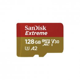 SanDisk Extreme/ micro SDXC/ 128GB/ UHS-I U3 /  Class 10/ + Adaptér  (SDSQXAA-128G-GN6AA)