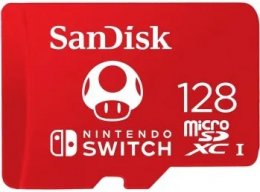 SanDisk Ninendo Switch/ micro SDXC/ 128GB/ UHS-I U3 /  Class 10/ Červená  (SDSQXAO-128G-GNCZN)