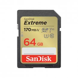 SanDisk Extreme/ SDXC/ 64GB/ UHS-I U3 /  Class 10  (SDSDXV2-064G-GNCIN)