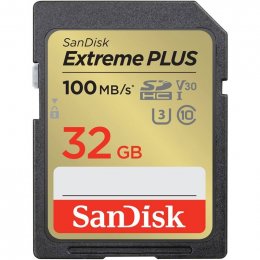 SanDisk Extreme PLUS/ SDHC/ 32GB/ UHS-I U3 /  Class 10/ Černá  (SDSDXWT-032G-GNCIN)
