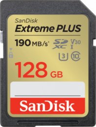 SanDisk Extreme PLUS/ SDXC/ 128GB/ UHS-I U3 /  Class 10  (SDSDXWA-128G-GNCIN)