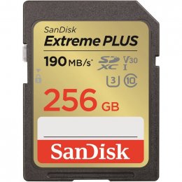 SanDisk Extreme PLUS/ SDXC/ 256GB/ UHS-I U3 /  Class 10  (SDSDXWV-256G-GNCIN)
