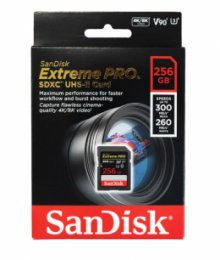 SanDisk Extreme PRO/ SDXC/ 256GB/ UHS-II U3 /  Class 10  (SDSDXDK-256G-GN4IN)