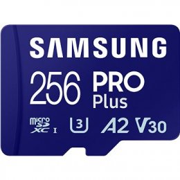 Samsung/ micro SDXC/ 256GB/ USB 3.0/ USB-A/ Class 10/ + Adaptér/ Modrá  (MB-MD256SB/WW)
