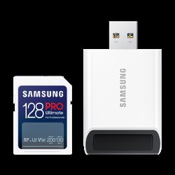 Samsung SDXC PRO ULTIMATE/ SDXC/ 128GB/ USB 2.0/ Class 10/ + Adaptér  (MB-SY128SB/WW)