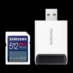 Samsung SDXC PRO ULTIMATE/ SDXC/ 512GB/ USB 2.0/ Class 10/ + Adaptér  (MB-SY512SB/WW)