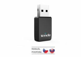 Tenda U9 WiFi AC650 USB Adapter, 633 Mb/ s (433 + 200 Mb/ s), 802.11 ac/ a/ b/ g/ n, OS Win XP/ 7/ 8/ 10/ 11  (75011823)